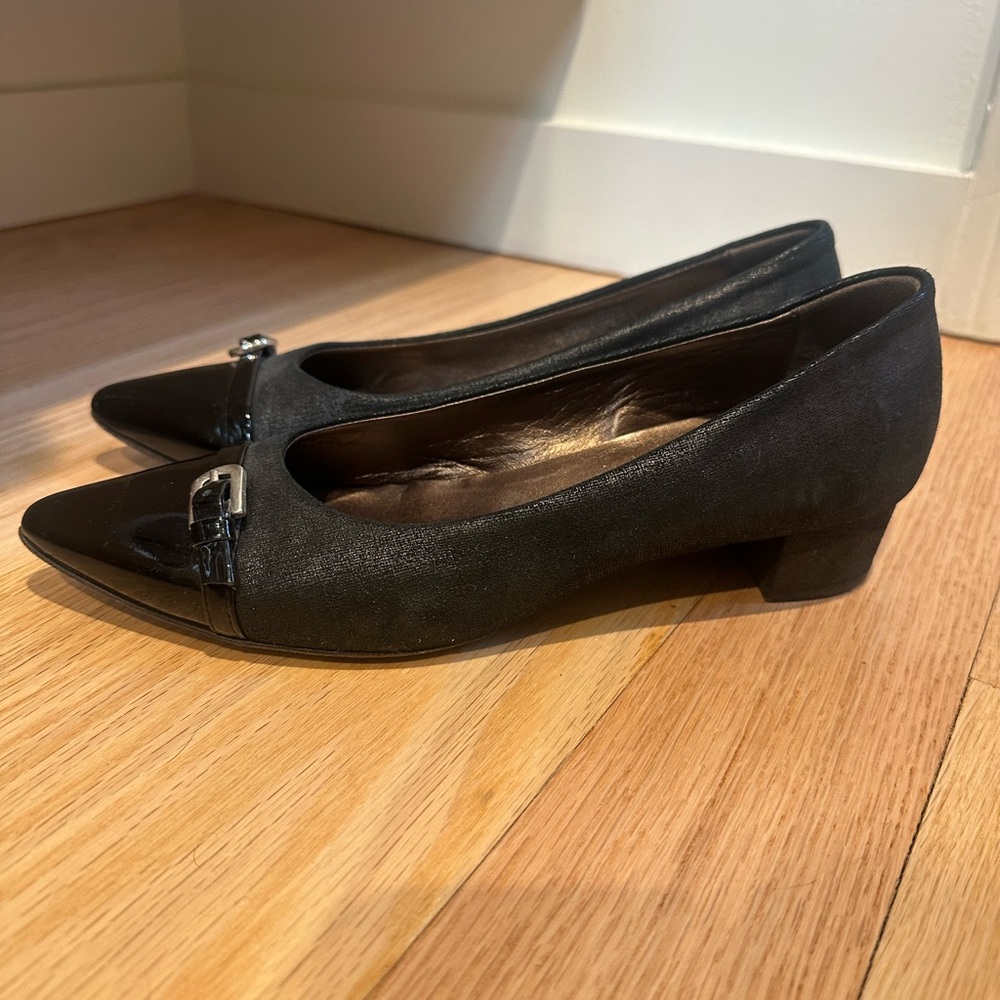 AGL Black Patent Leather Flats